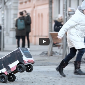 Prototype testing – remote controlled bus – Brno